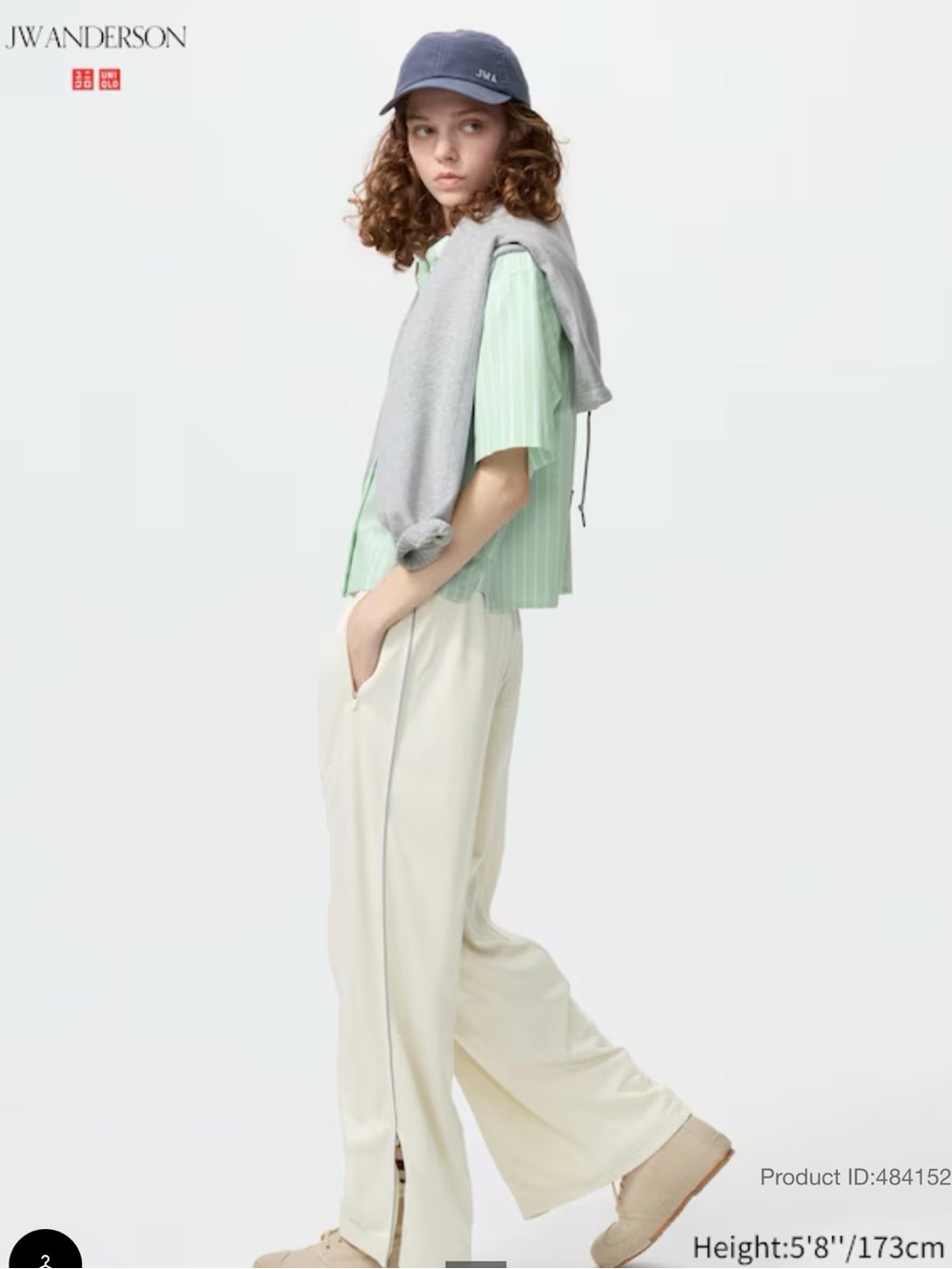JW Anderson & Uniqlo Cream Wide-Leg Track Pants